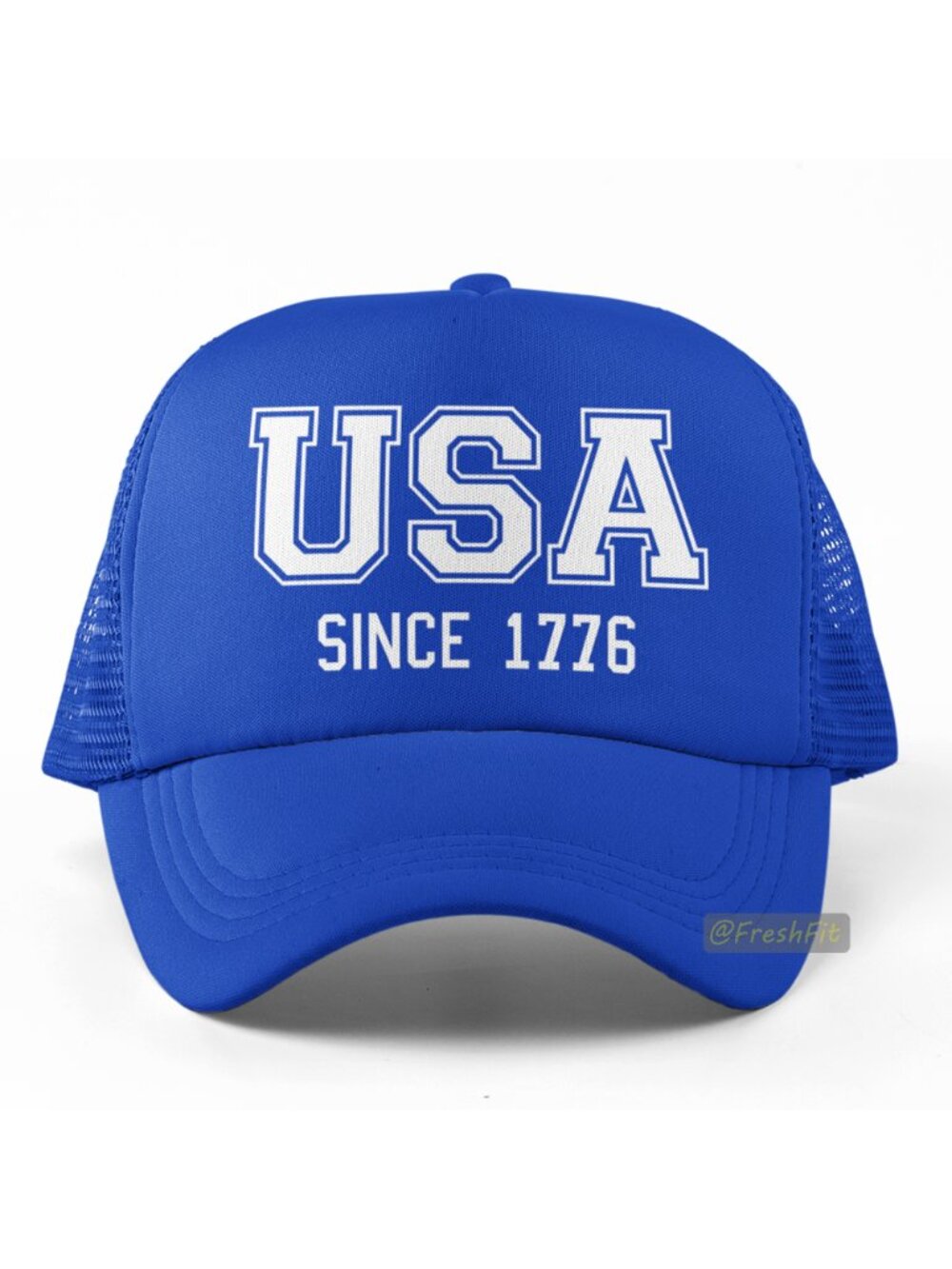 🆕USA Since 1776 Blue Foam Trucker Hat Mesh Snapback Cap